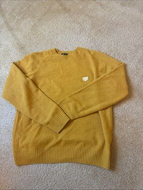 Uniqlo x kaws 100% wool Mustard Yellow Crewneck Sweater